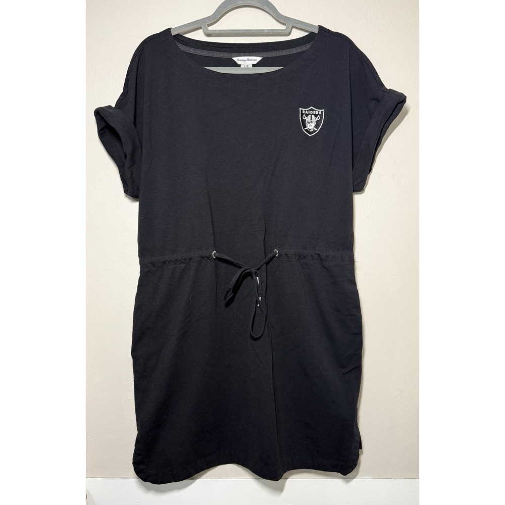 Tommy Bahama Veranda Drawstring Waist Dress Women's Large Las Vegas Raiders NFL - Picture 3 of 9